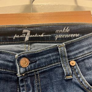 7 for all mankind jeans. Ankle guenevere with step hem. Size 29